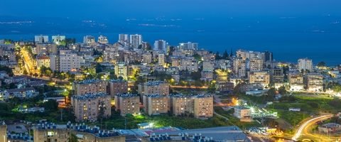 Night view of Tiberias