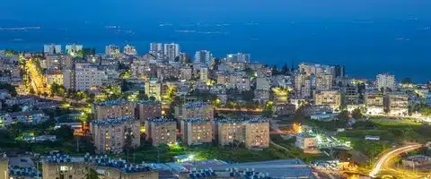 Night view of Tiberias